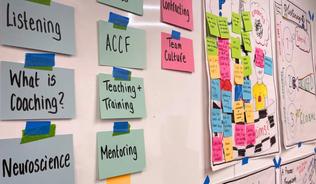 certified agile coaching training post it notes for ICP-ACC agile coach certification